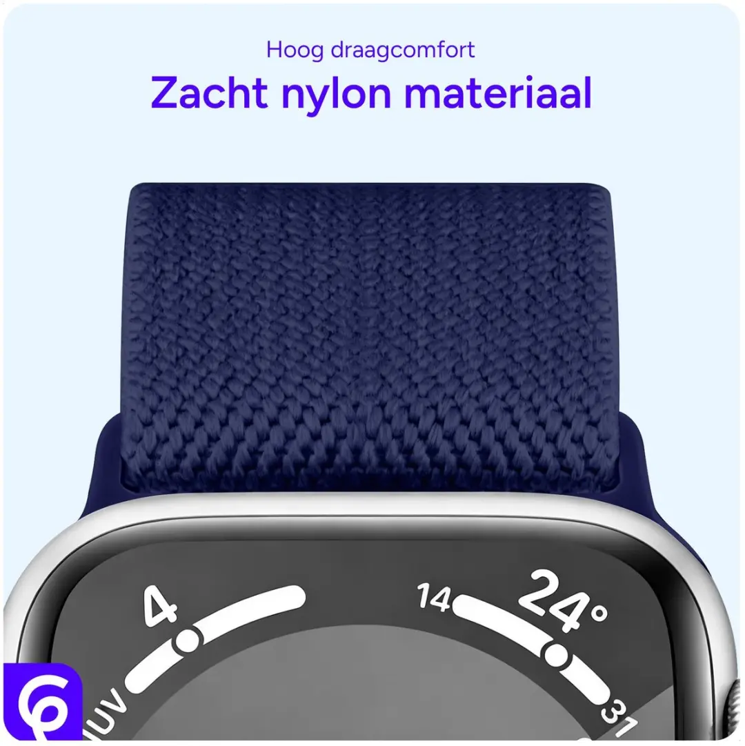 Selected SBG Nylon Horlogeband Apple Watch - Navy Blauw