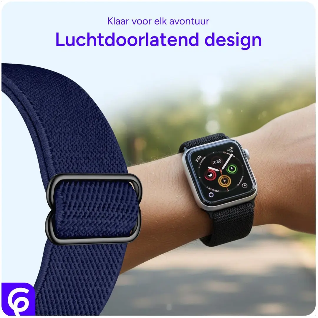 Selected SBG Nylon Horlogeband Apple Watch - Navy Blauw