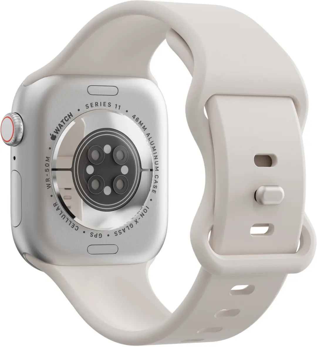 Selected SBG Siliconen Horlogeband Apple Watch - Sterrenlicht - 42/44/45/46/49mm