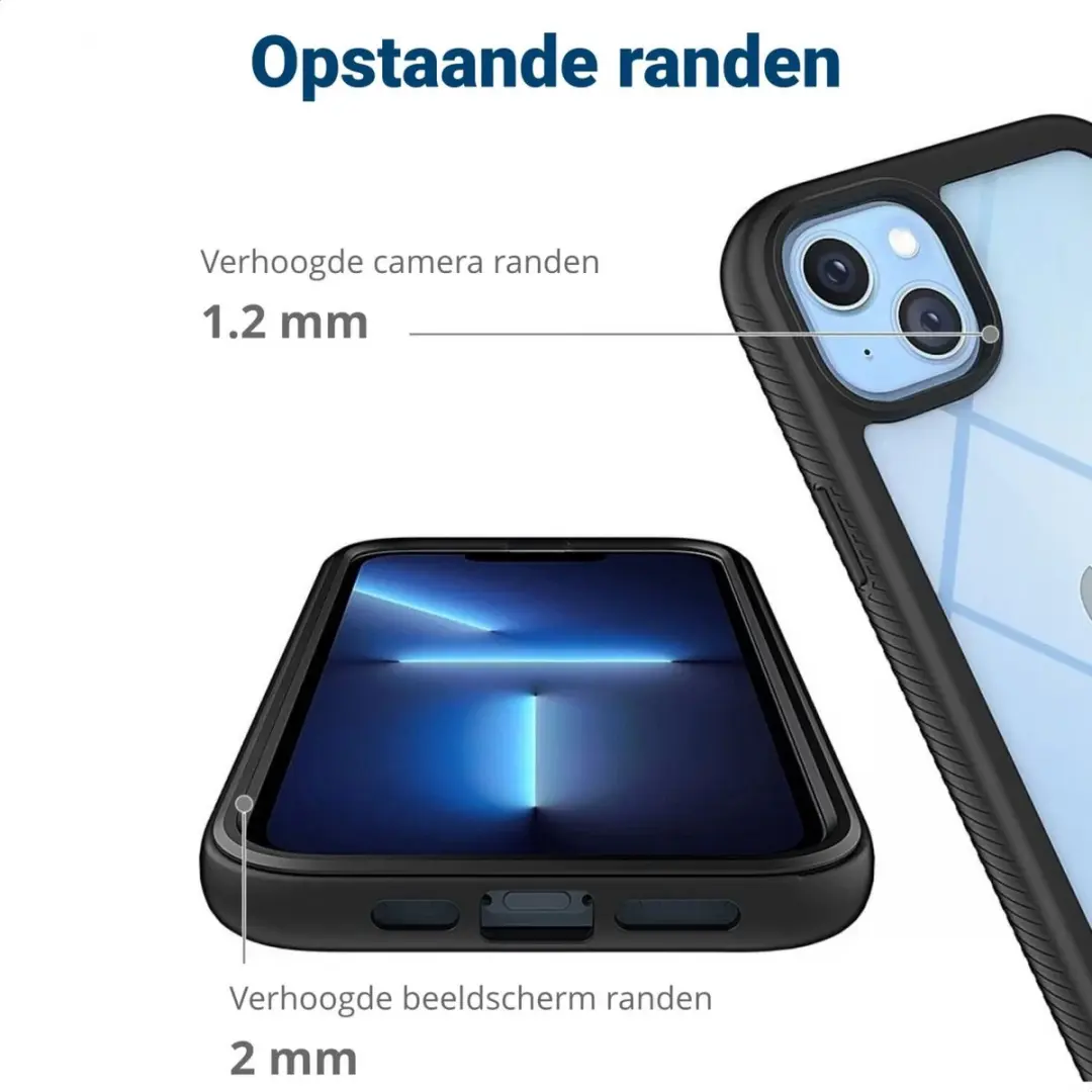 Selected by GSMpunt Hoesje iPhone 14 Plus Full Protect - Zwart/Transparant