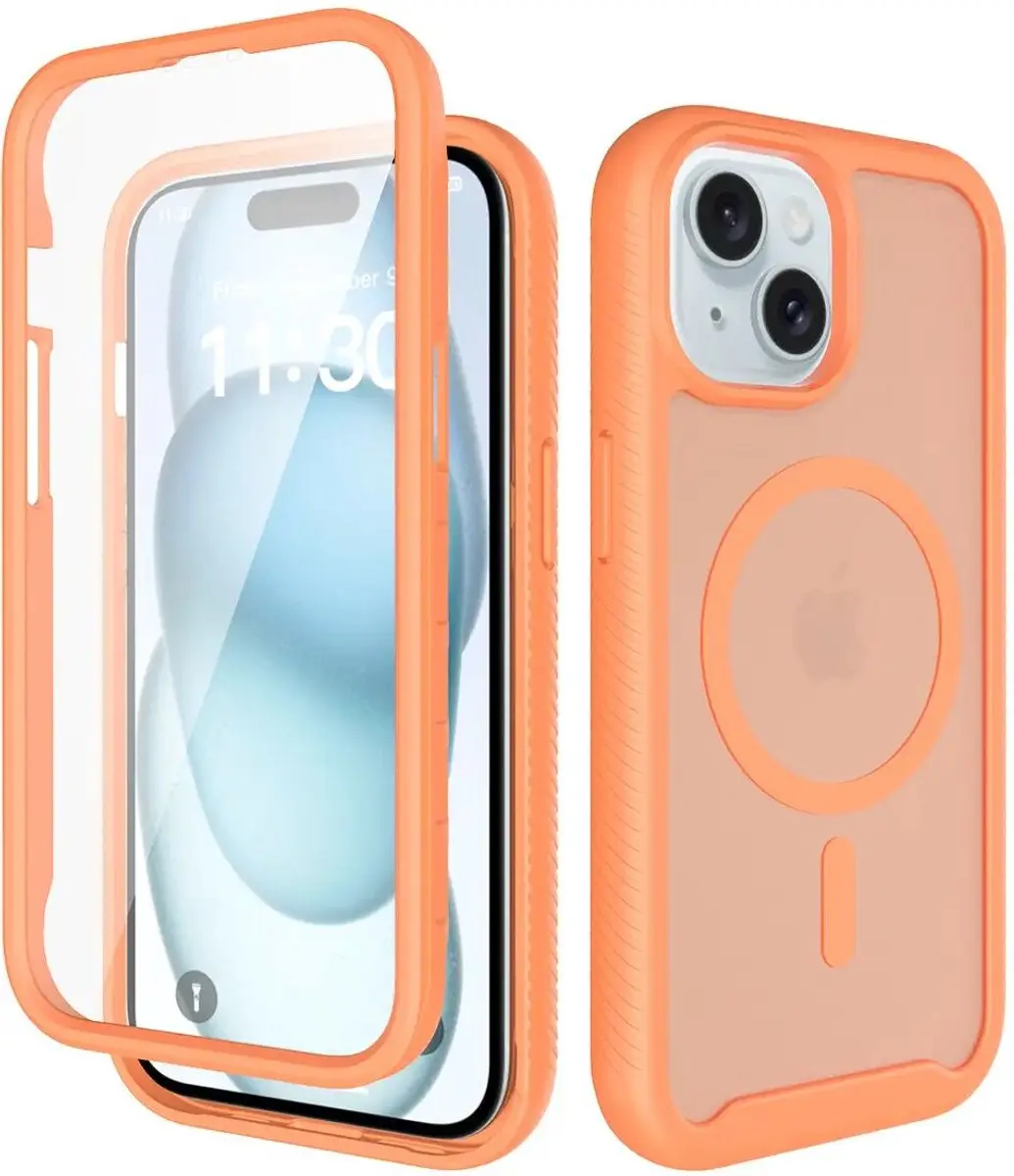 Selected by GSMpunt.nl iPhone 15 Hoesje Matte Oranje