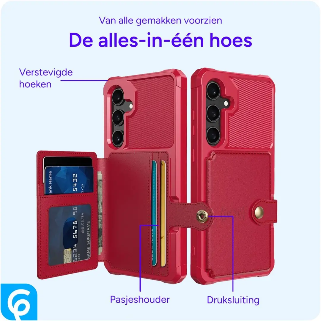 Selected Portemonnee Hoesje Samsung Galaxy A55 - 4 Pasjes - Rood