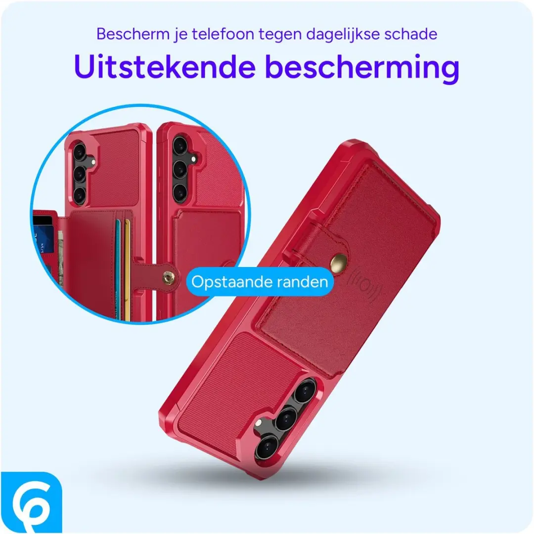 Selected Portemonnee Hoesje Samsung Galaxy A55 - 4 Pasjes - Rood