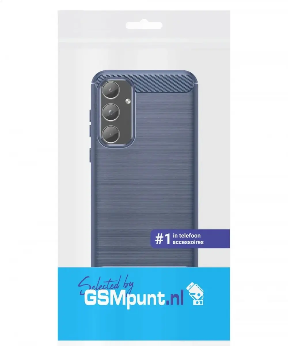 Selected Geborsteld TPU Hoesje Samsung Galaxy A55 - Blauw