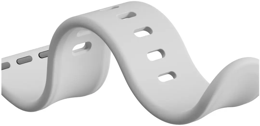 Selected SBG Siliconen Horlogeband Apple Watch 11 42mm - Cloud Grey