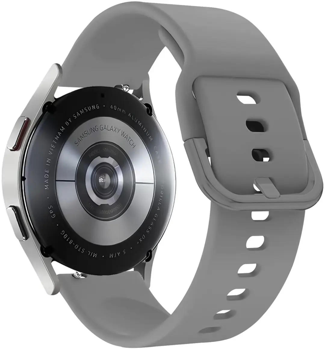 Selected SBG Universeel 20mm Horlogeband - Siliconen Grijs