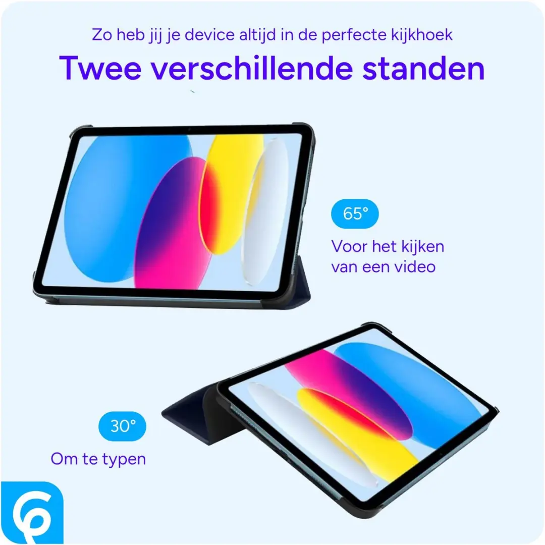 Selected by GSMpunt Apple iPad 11/10.9 Hoes - Blauw Tri-fold