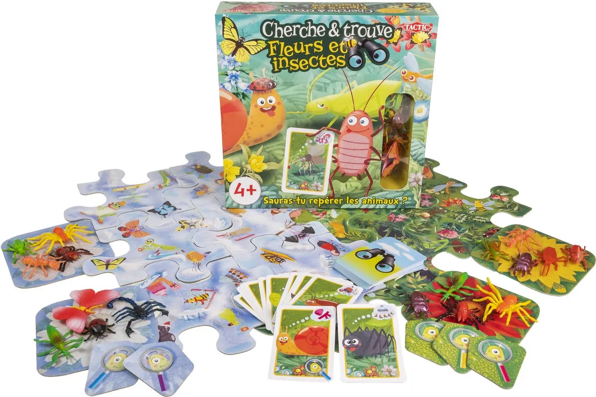Tactic Cherce & Trouve Fleurs et Insectes 58895 - 2-4 Spelers