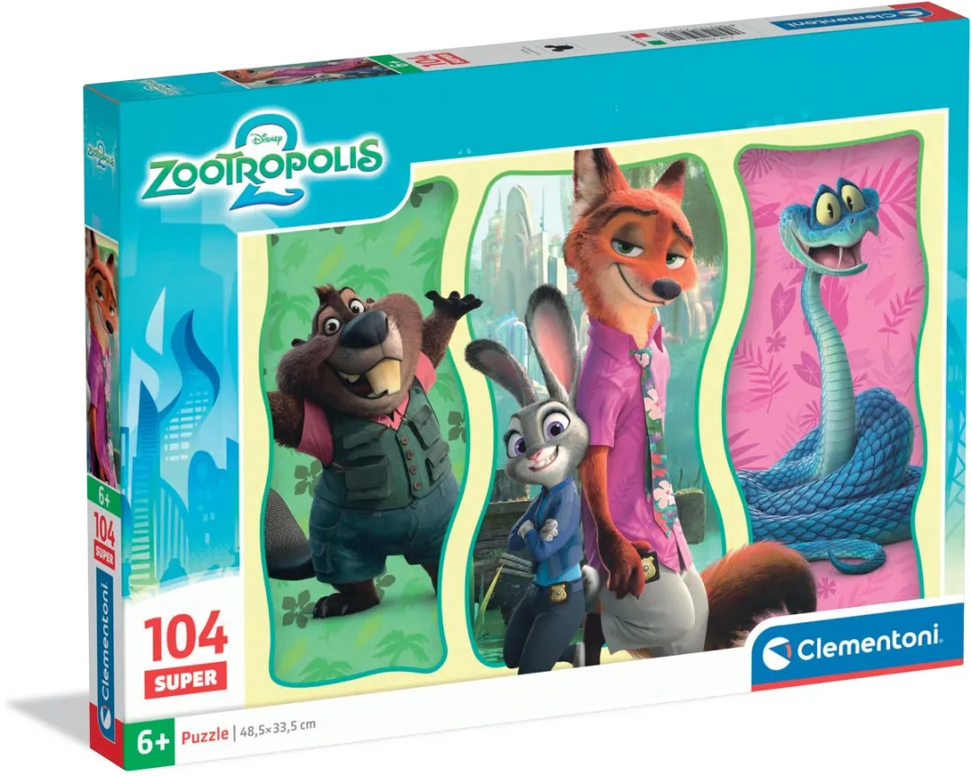 Clementoni Disney Zootropolis 2 Puzzel 104 Stuks - afbeelding 6 van 6