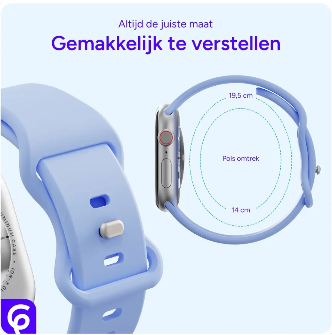 Selected SBG Siliconen Bandje Apple Watch 7 45mm - Licht Paars