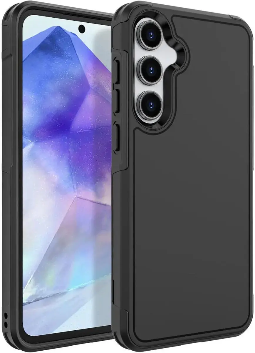 Selected Hoesje Samsung Galaxy A55 MagSafe Dual-Layer Zwart