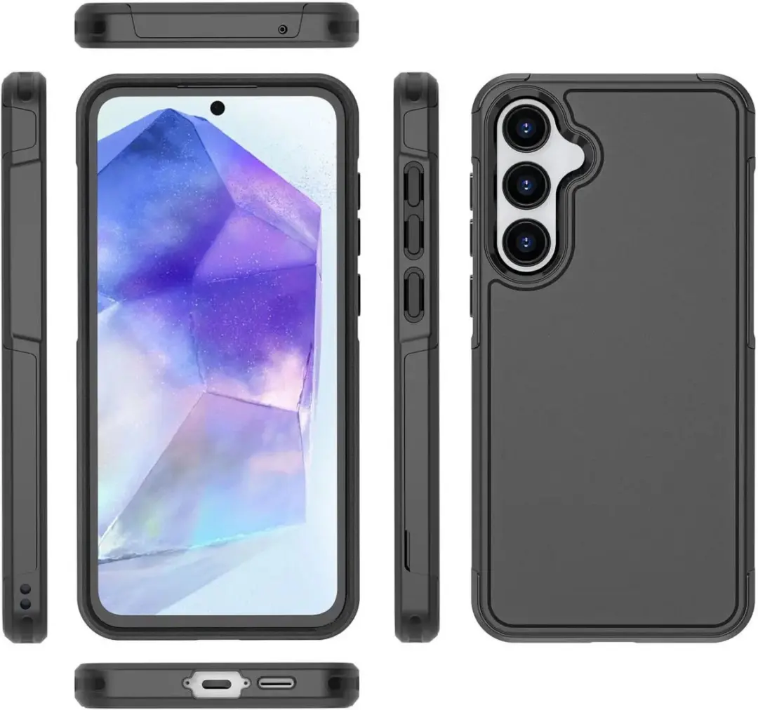 Selected Hoesje Samsung Galaxy A55 MagSafe Dual-Layer Zwart