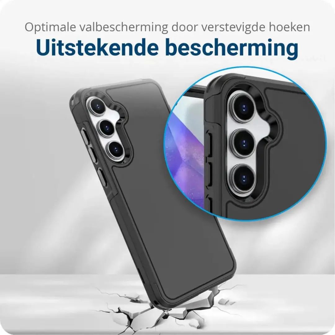 Selected Hoesje Samsung Galaxy A55 MagSafe Dual-Layer Zwart