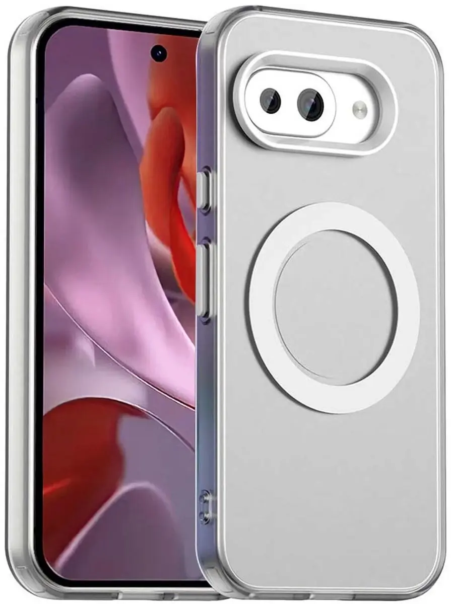 Selected MagSafe Backcover Hoesje Google Pixel 9a - Wit & Transparant