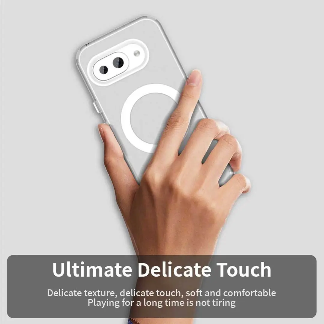 Selected MagSafe Backcover Hoesje Google Pixel 9a - Wit & Transparant