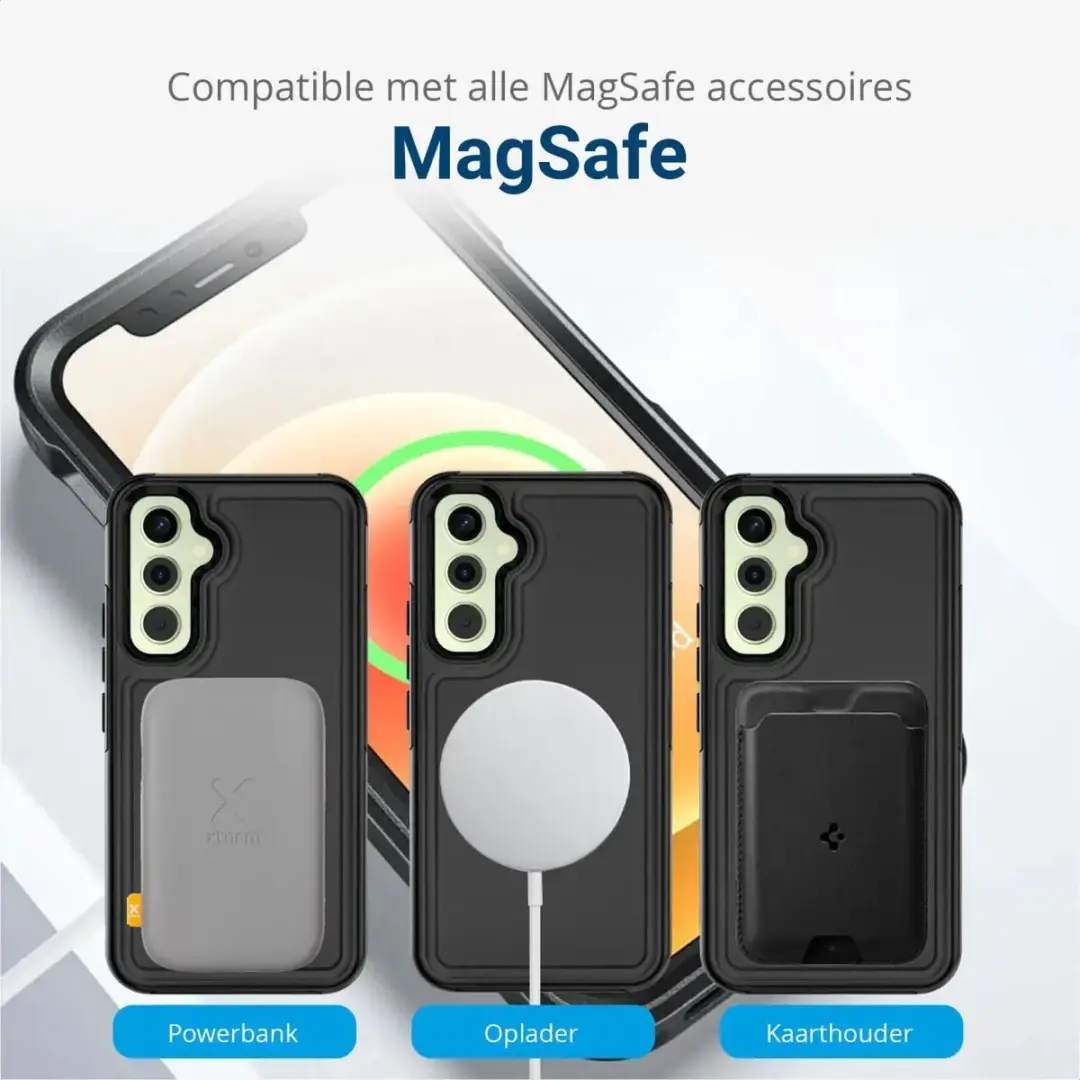 Selected Hoesje Samsung Galaxy A54 MagSafe Dual-Layer Zwart