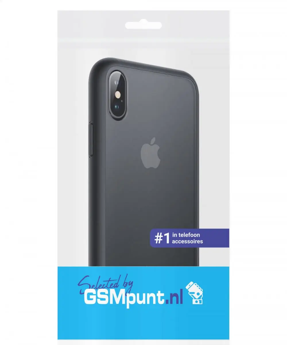 Selected Back Cover iPhone XS - Transparant/Zwart/Rood