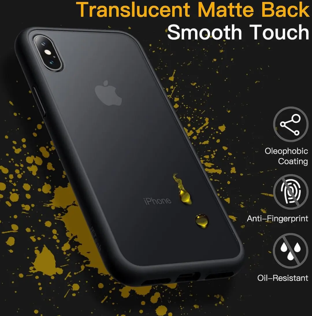 Selected Back Cover iPhone XS - Transparant/Zwart/Rood