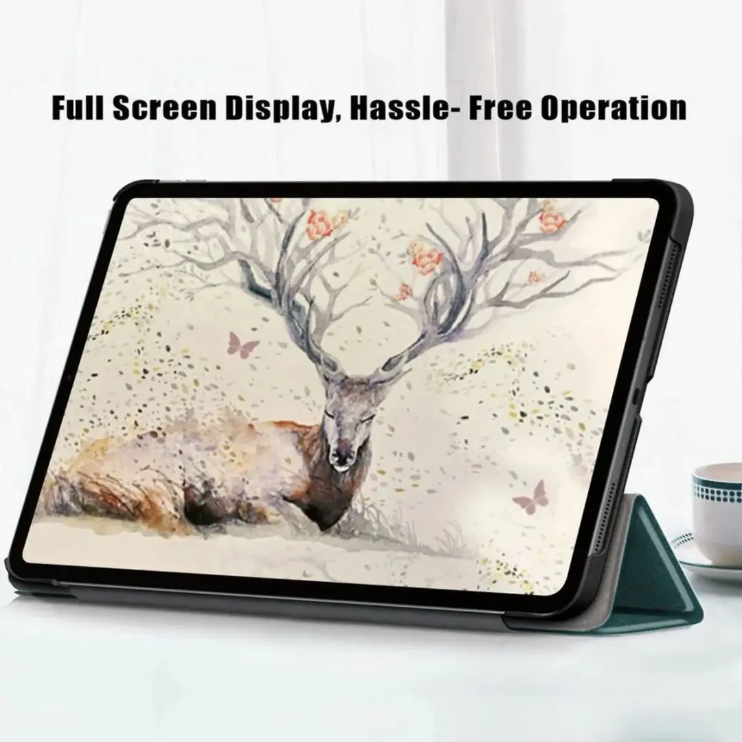 Selected by GSMpunt Apple iPad Air 10.9 Hoes - Tri-fold Kunstleder Groen