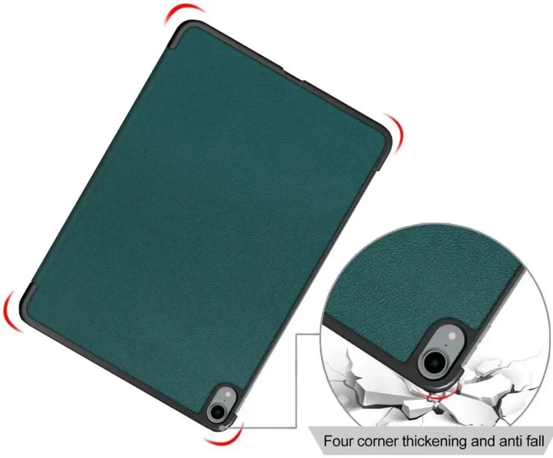 Selected by GSMpunt Apple iPad Air 10.9 Hoes - Tri-fold Kunstleder Groen