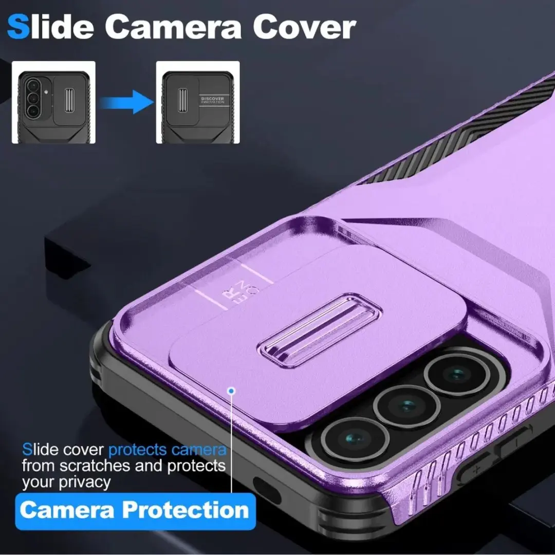 Selected Hoesje Samsung Galaxy A57 Camera Slider - Paars