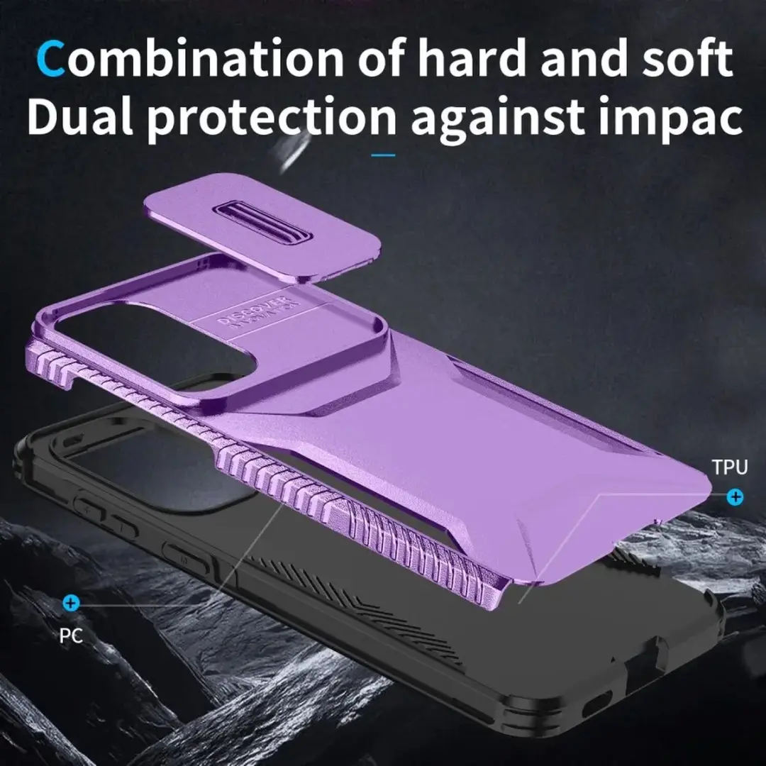 Selected Hoesje Samsung Galaxy A57 Camera Slider - Paars