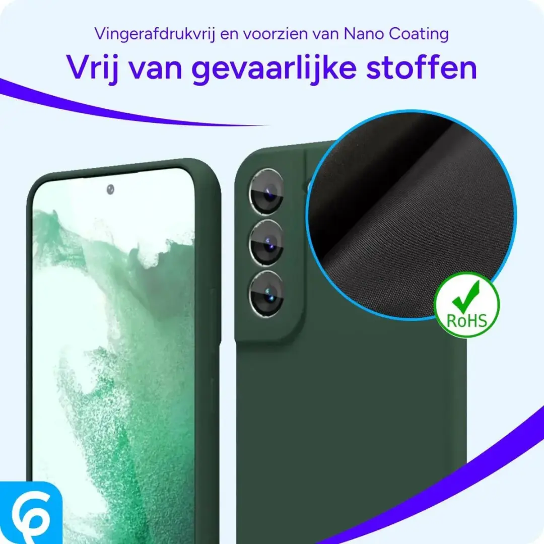 Selected Hoesje Samsung Galaxy S22 - Dun TPU Donkergroen