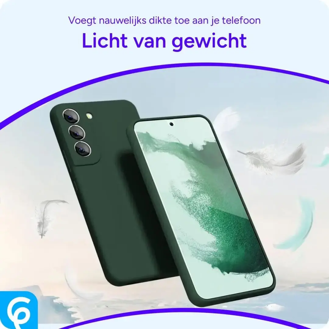 Selected Hoesje Samsung Galaxy S22 - Dun TPU Donkergroen