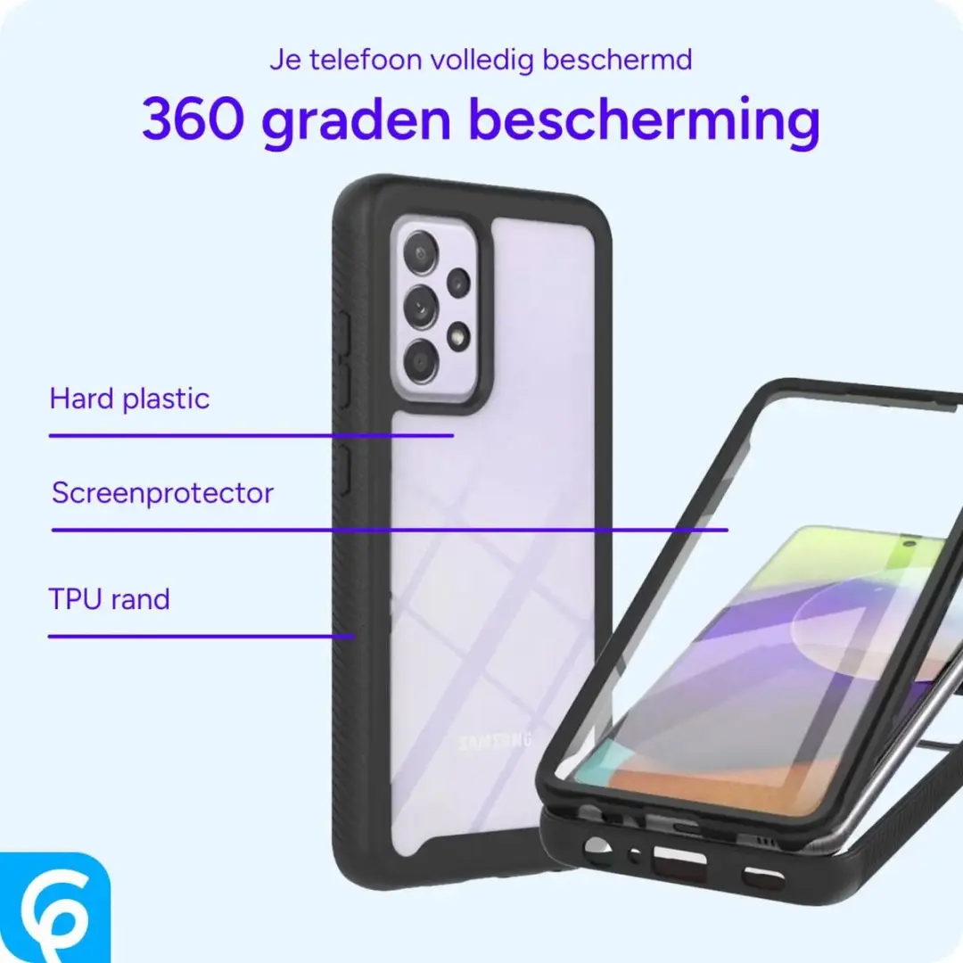 Selected Hoesje Samsung Galaxy A52/A52S - Full Protect - Zwart