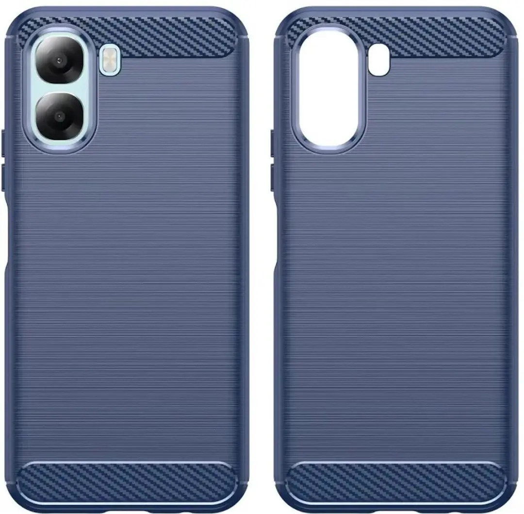 Selected Geborsteld TPU Hoesje Oppo A6x - Blauw