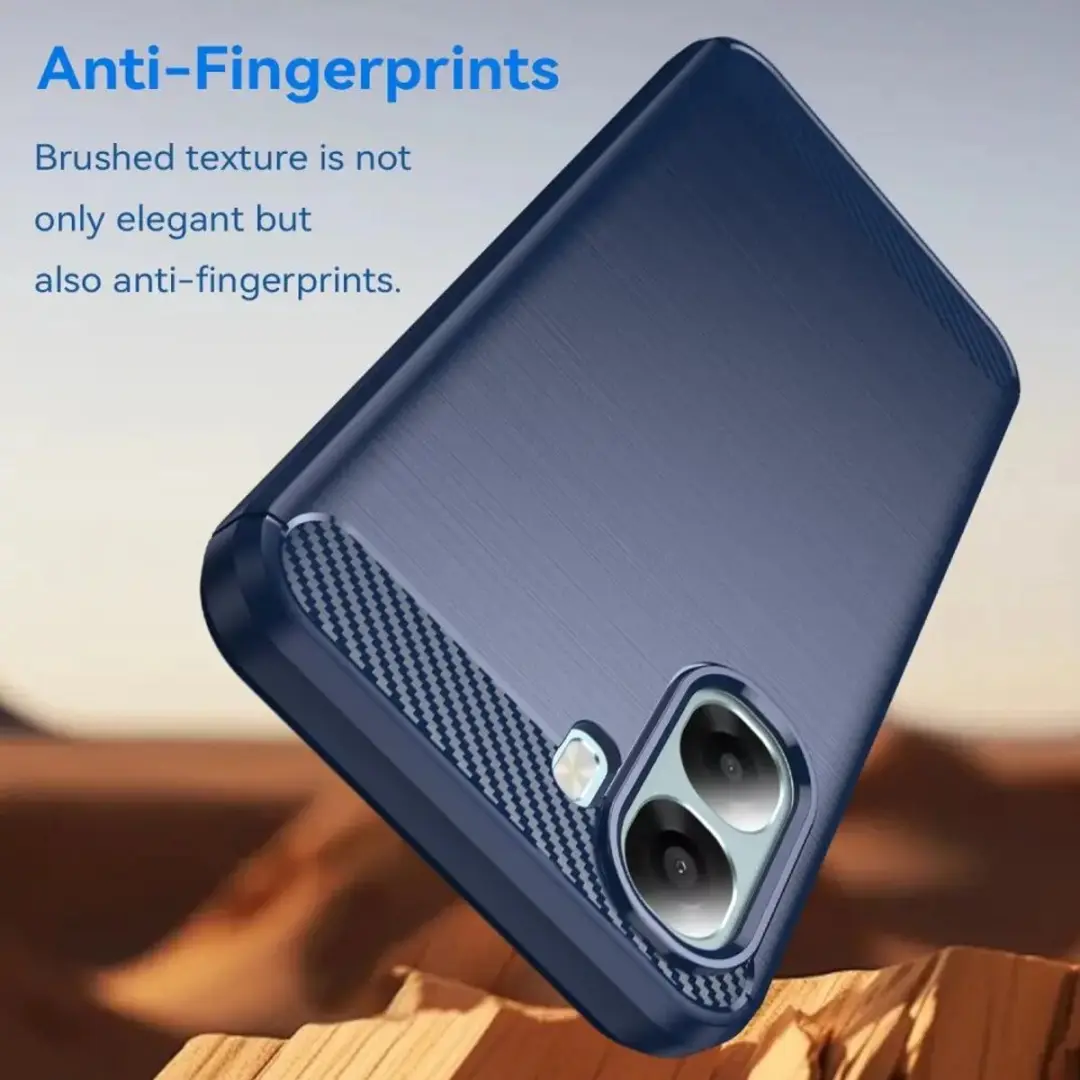 Selected Geborsteld TPU Hoesje Oppo A6x - Blauw