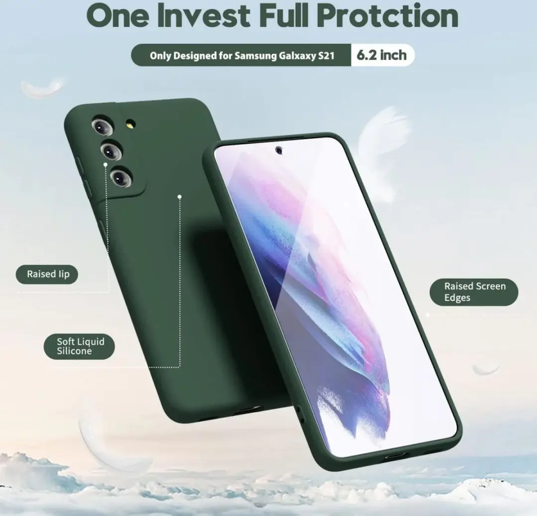 Selected Hoesje Samsung Galaxy S21 - Dun TPU Groen - afbeelding 6 van 6