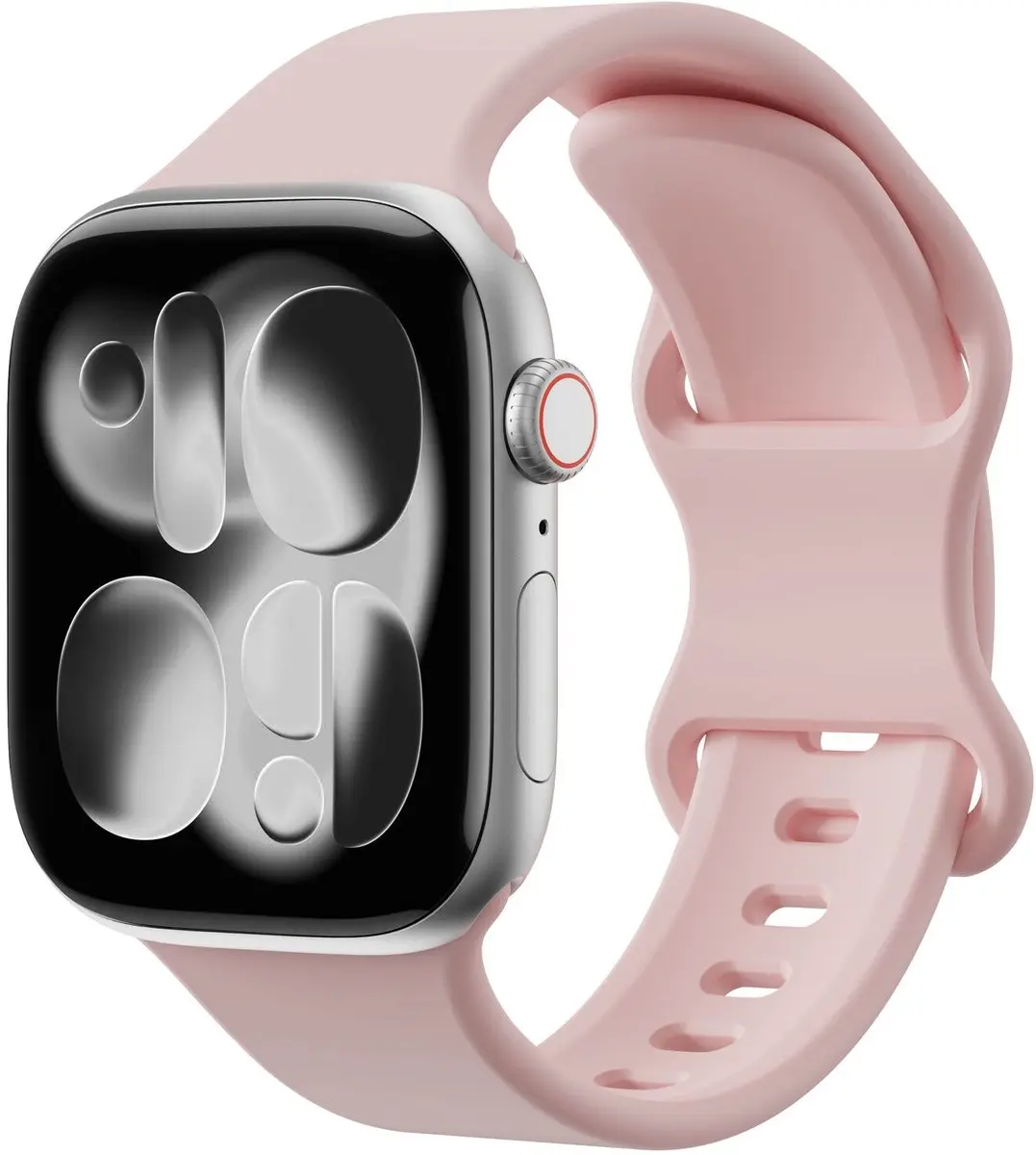 Selected SBG Siliconen Horlogebandje Apple Watch - 42/44/45/46/49mm - Licht Roze