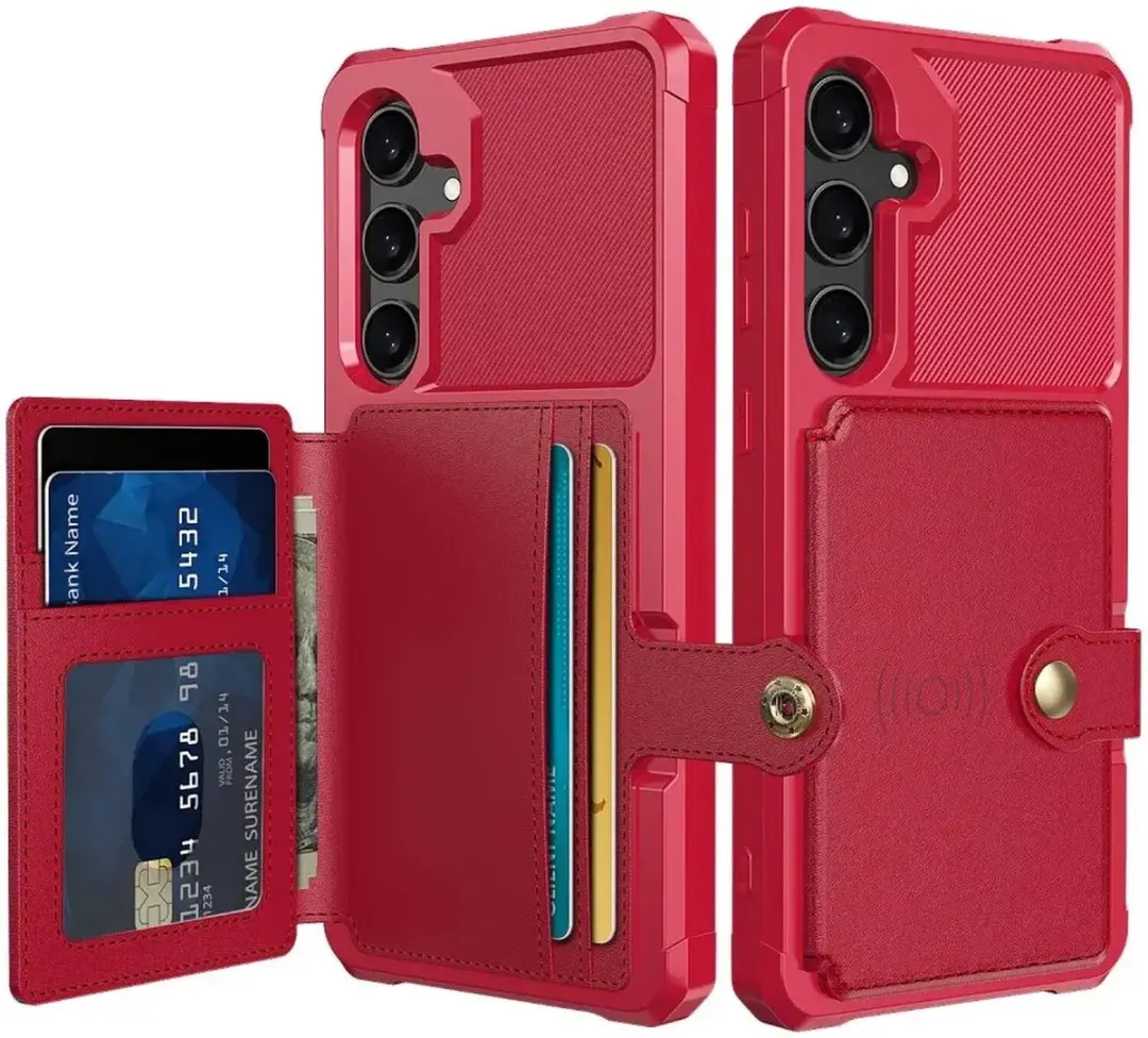 Selected Portemonnee Hoesje Samsung Galaxy S24 Plus - 4 Pasjes - Rood