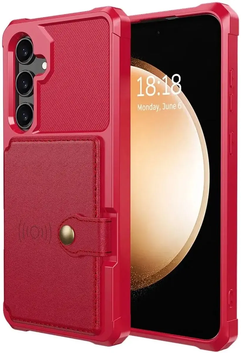 Selected Portemonnee Hoesje Samsung Galaxy S24 Plus - 4 Pasjes - Rood