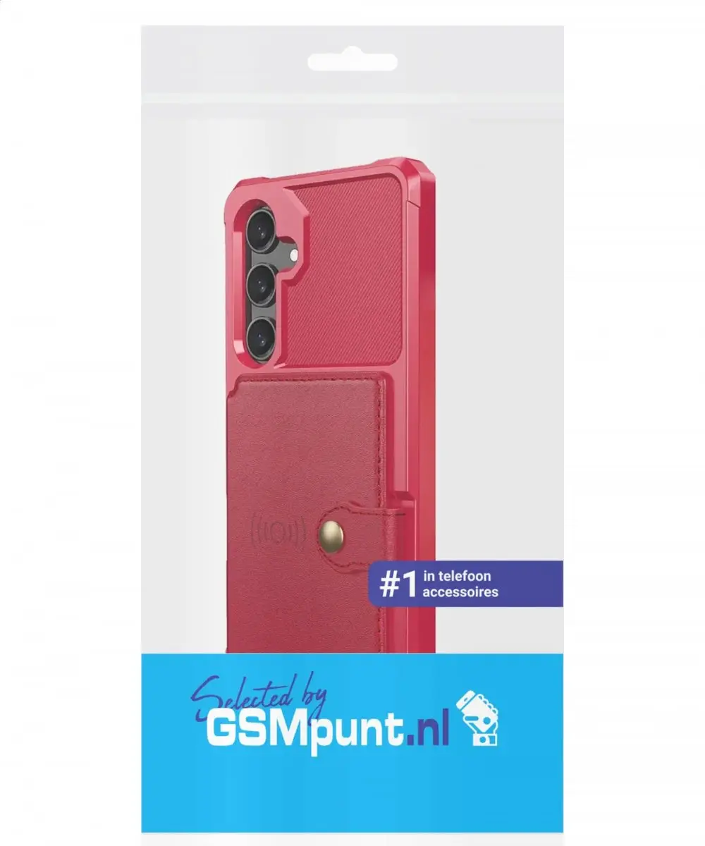 Selected Portemonnee Hoesje Samsung Galaxy S24 Plus - 4 Pasjes - Rood