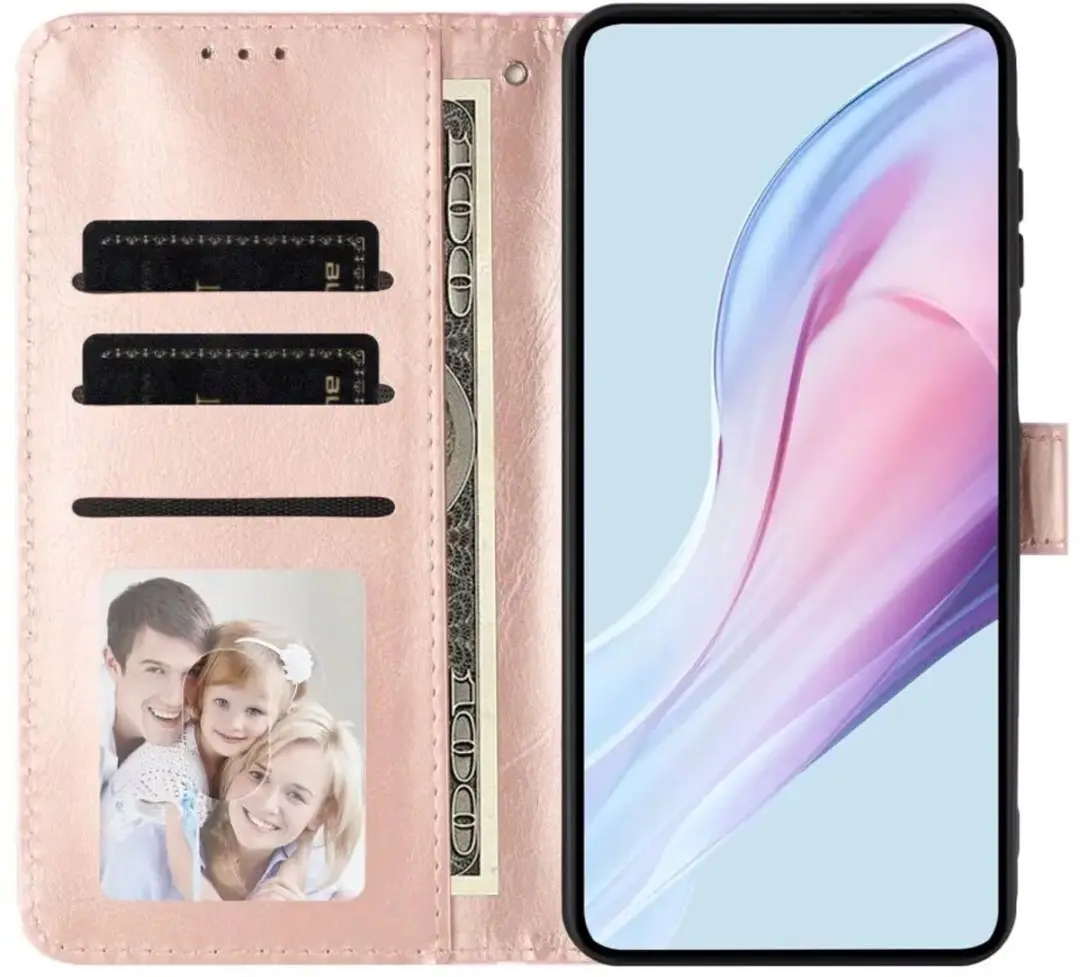 Selected Hoesje Samsung Galaxy A37 Polka Dot Wallet - Roze