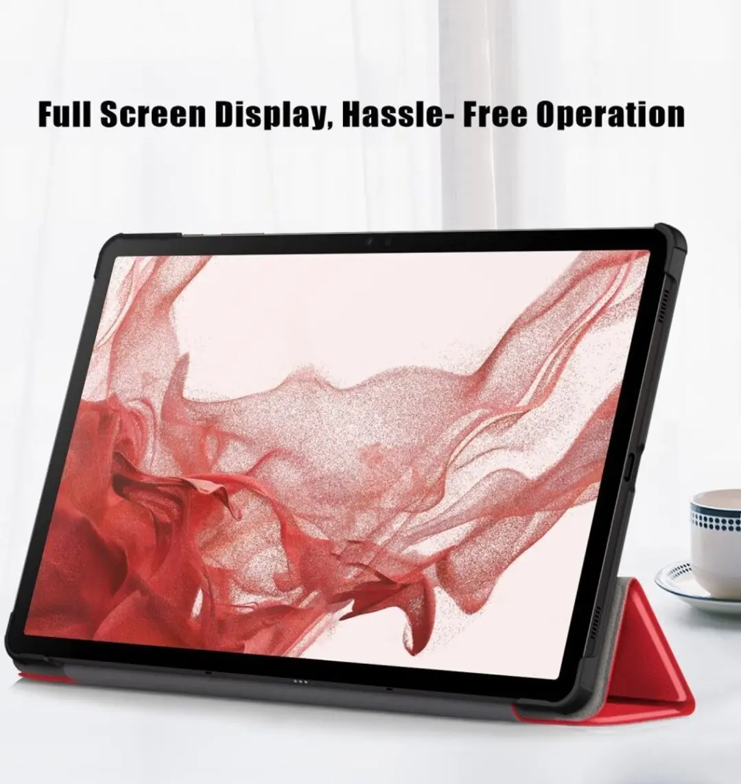 Samsung Galaxy Tab S9 Book Case Hoes - Rood
