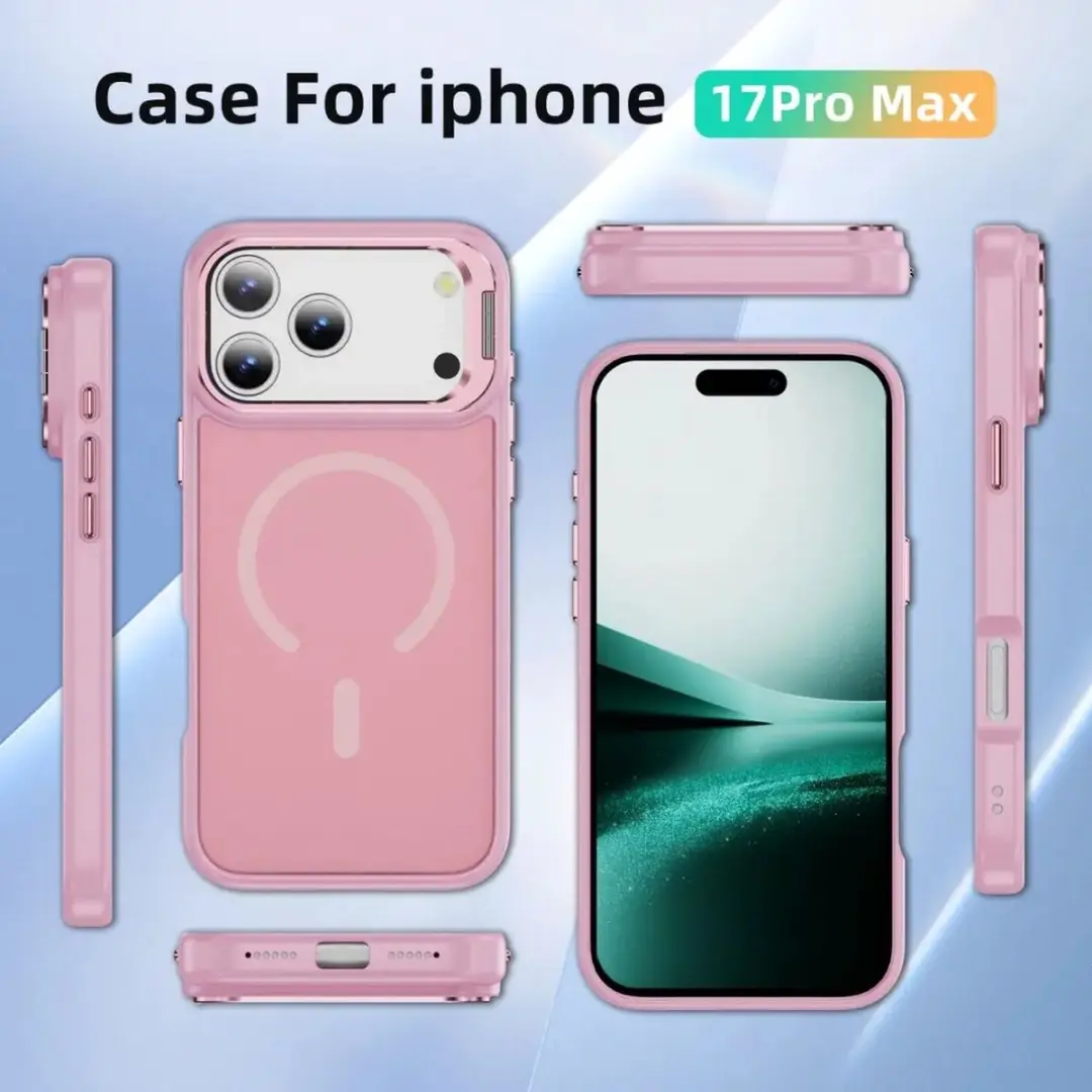 Selected Hoesje iPhone 17 Pro Max MagSafe Roze - Camera Kickstand