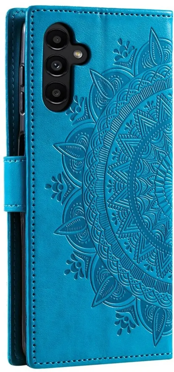 Selected Hoesje Samsung Galaxy A57 Mandala - Blauw - 3 Pasjes