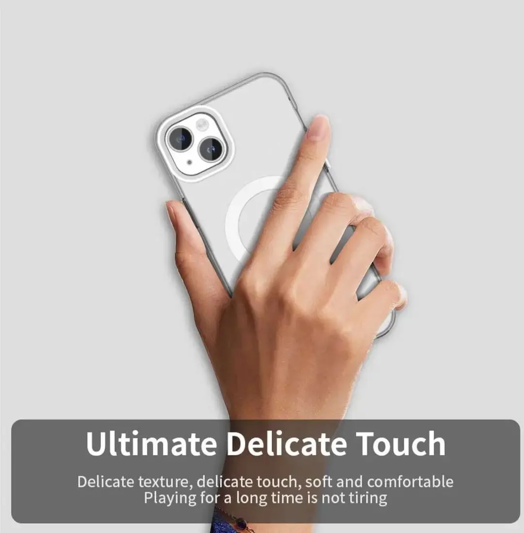 Selected MagSafe Backcover iPhone 15 Plus - Wit & Transparant