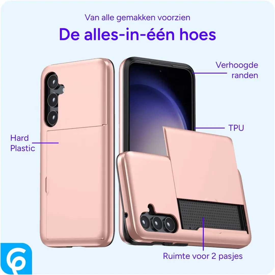 Selected Hoesje Samsung Galaxy A55 Kaarthouder Roze