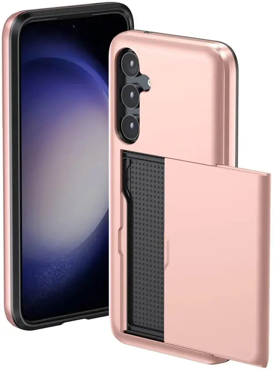 Selected Hoesje Samsung Galaxy A55 Kaarthouder Roze