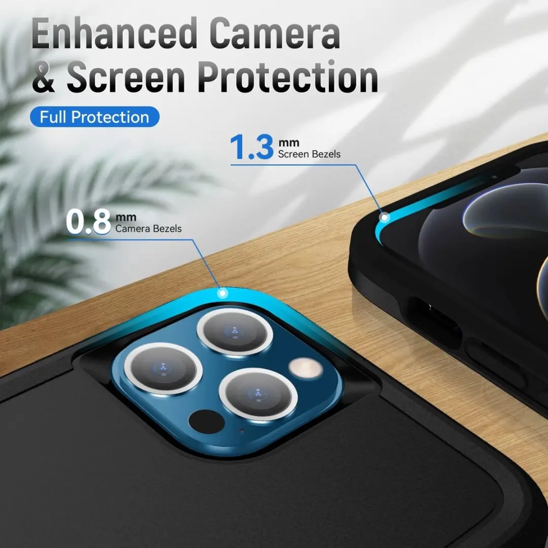 Selected Back Cover iPhone 14 Pro Max Rugged Hoesje - Zwart