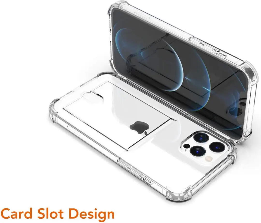 Selected by GSMpunt Transparant TPU Hoesje iPhone 12 Pro - 1 Pasjeshouder