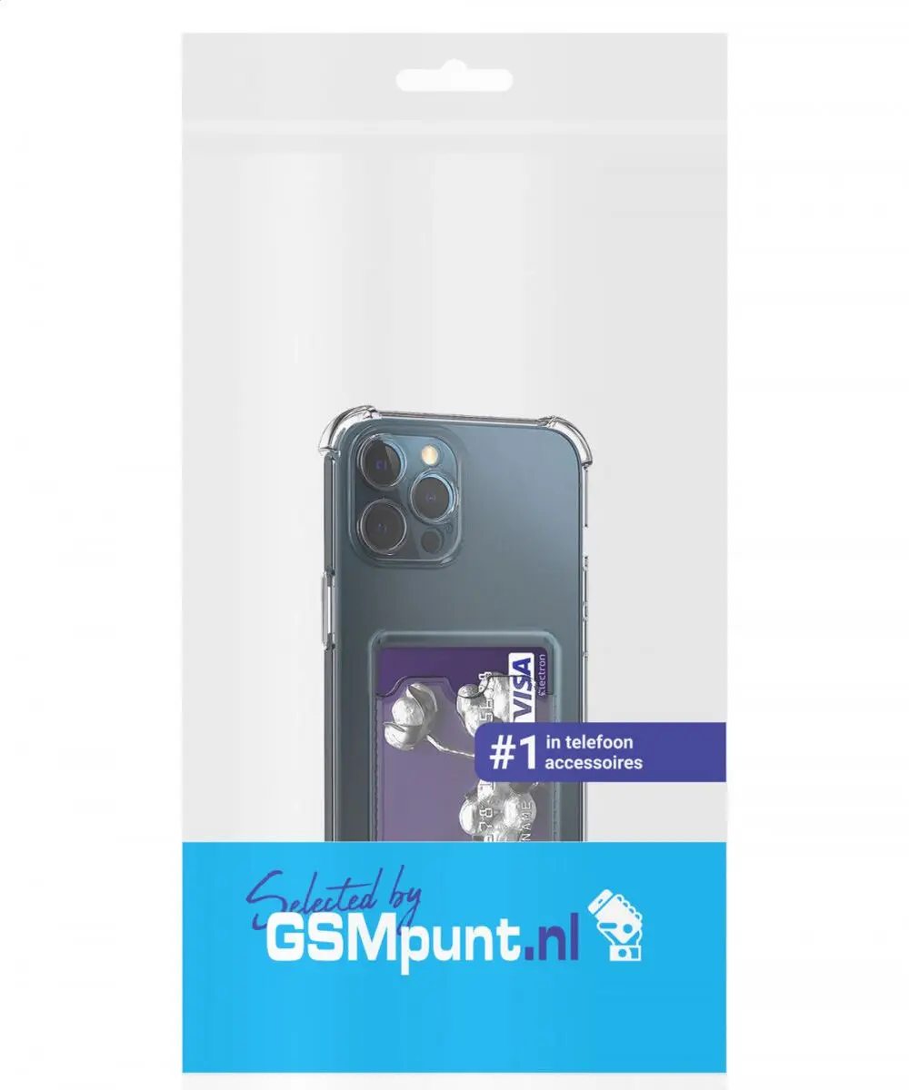 Selected by GSMpunt Transparant TPU Hoesje iPhone 12 Pro - 1 Pasjeshouder