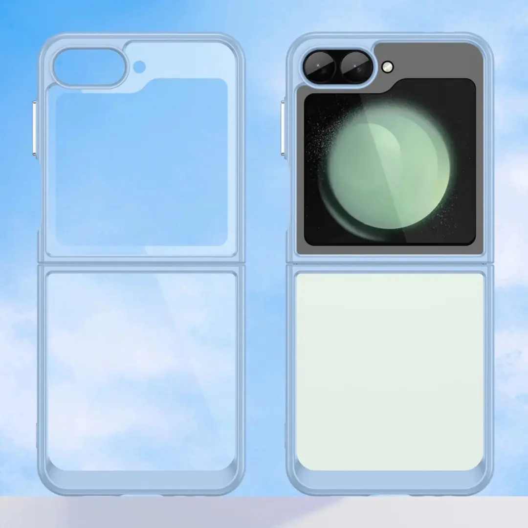 Selected Hoesje Samsung Galaxy Z Flip 6 - Blauw Transparant