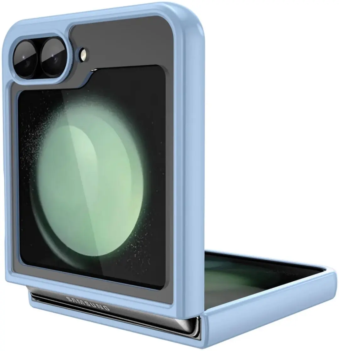 Selected Hoesje Samsung Galaxy Z Flip 6 - Blauw Transparant
