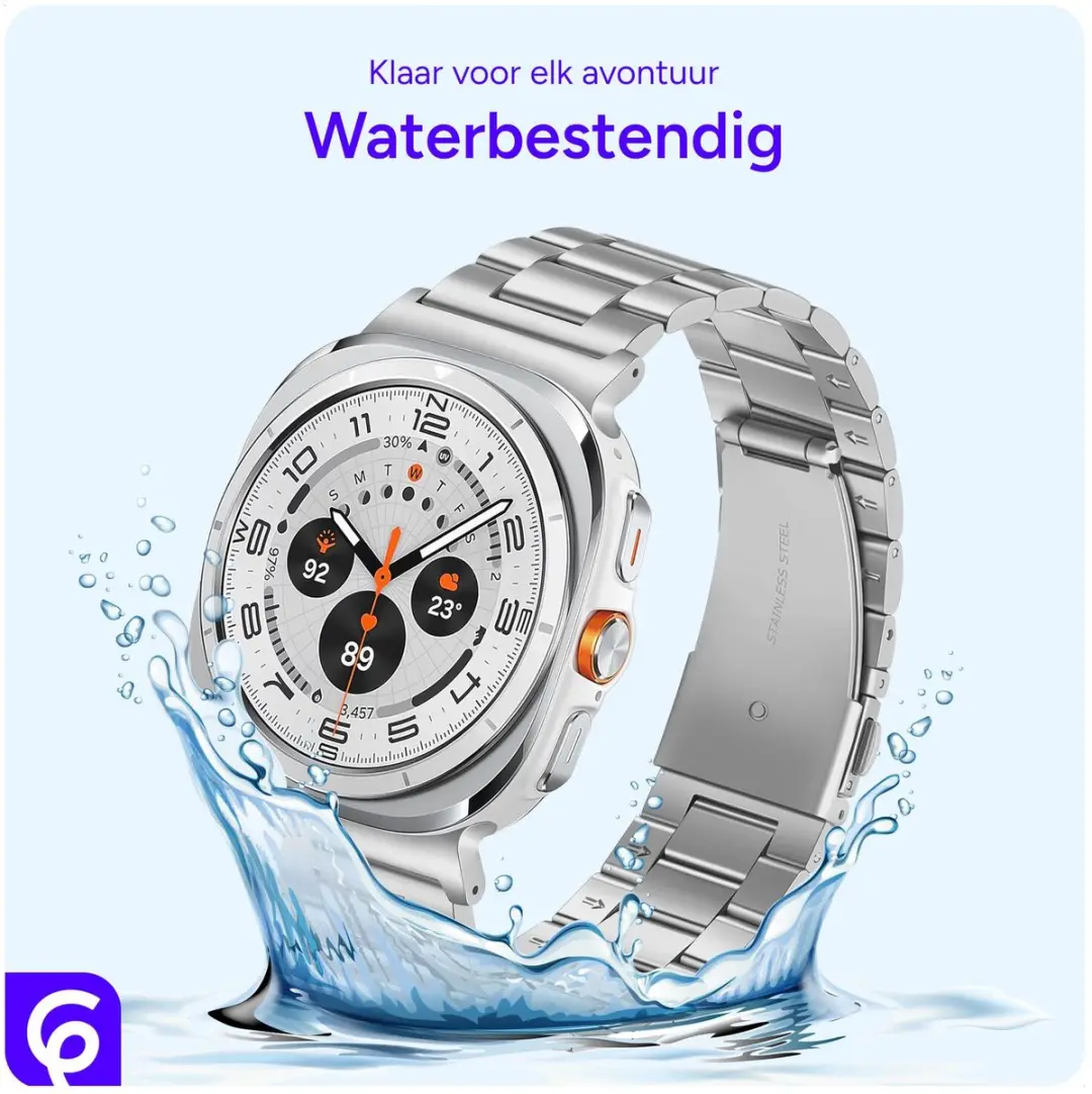 Selected SBG RVS Schakelbandje Samsung Galaxy Watch Ultra - Zilver