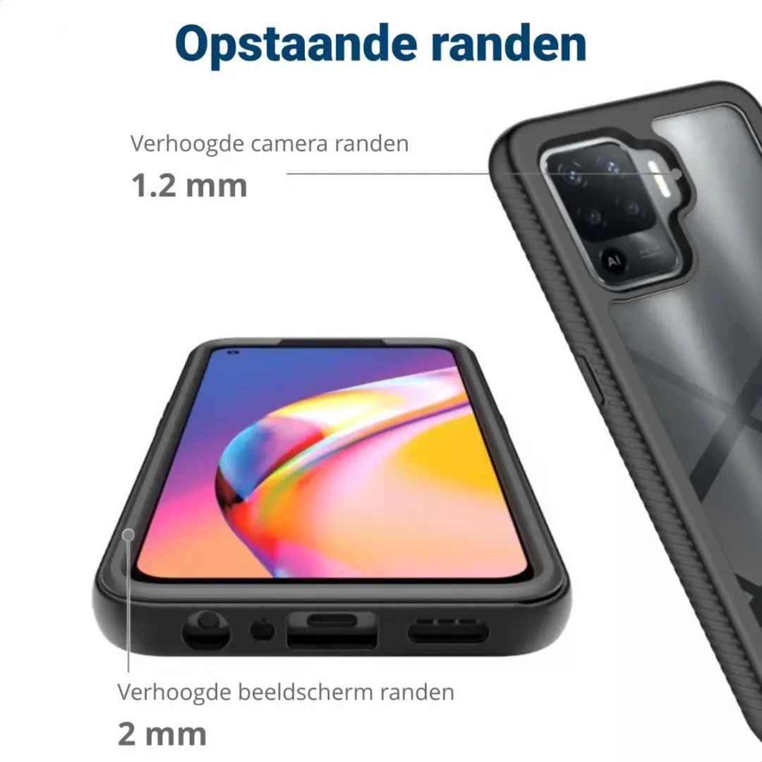 Oppo Reno5 Lite Hoesje - Full Protect - Zwart - afbeelding 6 van 6